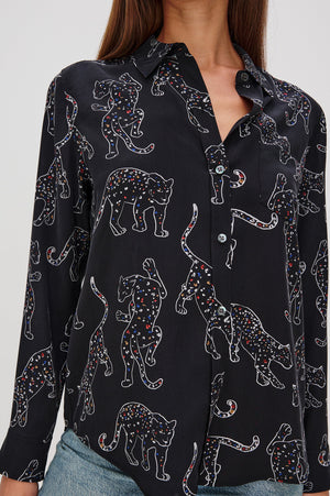 Kate Black Jaguars Silk Shirt
