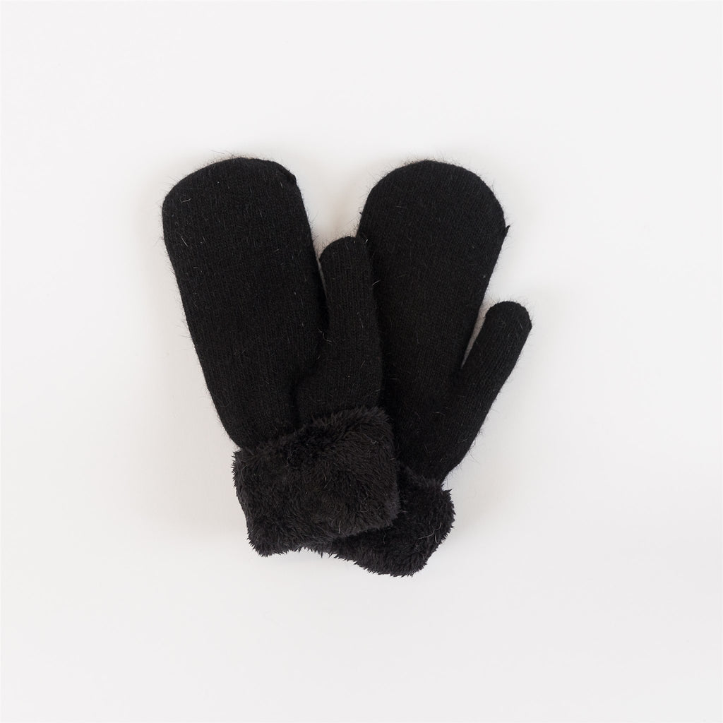 Sherpa Lined Knit Mittens