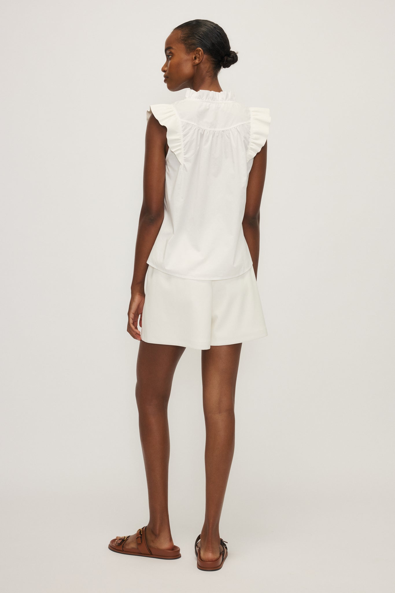 Liana Sleeveless Ruffle Top