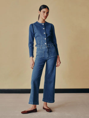 Sculpted Denim Top