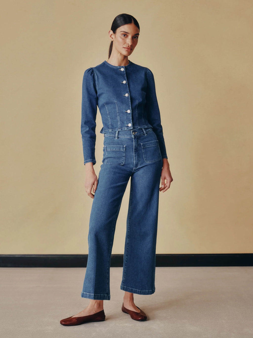 Sculpted Denim Top