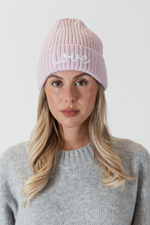 Love Ribbed Beanie