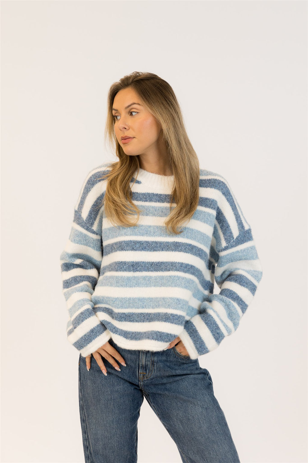Lucky Striped Crewneck Pullover