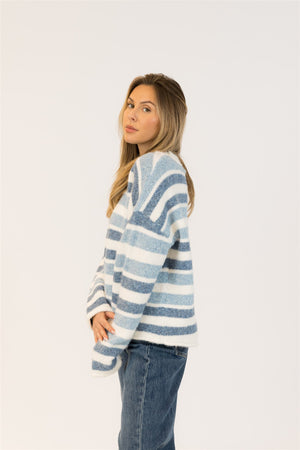 Lucky Striped Crewneck Pullover
