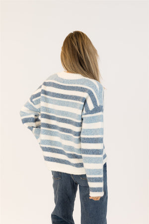 Lucky Striped Crewneck Pullover