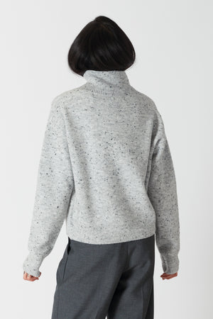 Macy Fleck Mockneck w/ Love Embroidery