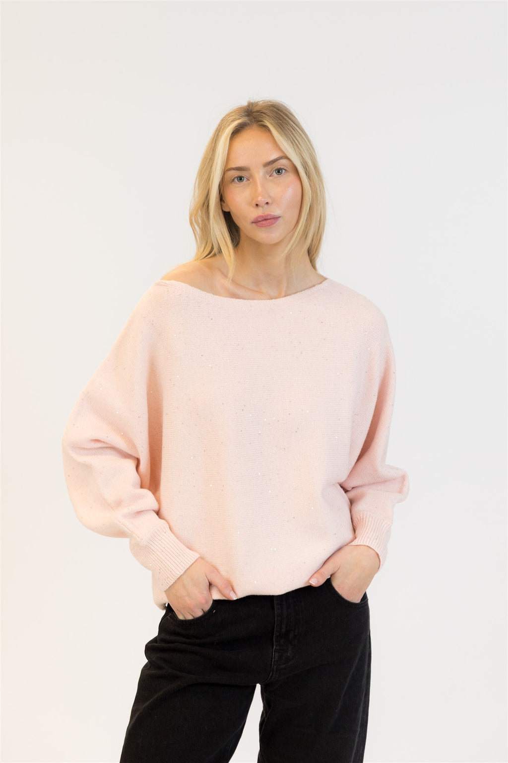 Nobu Sequin Boatneck Sweater