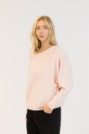 Nobu Sequin Boatneck Sweater