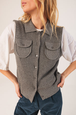 Cable-Knit Vest Top