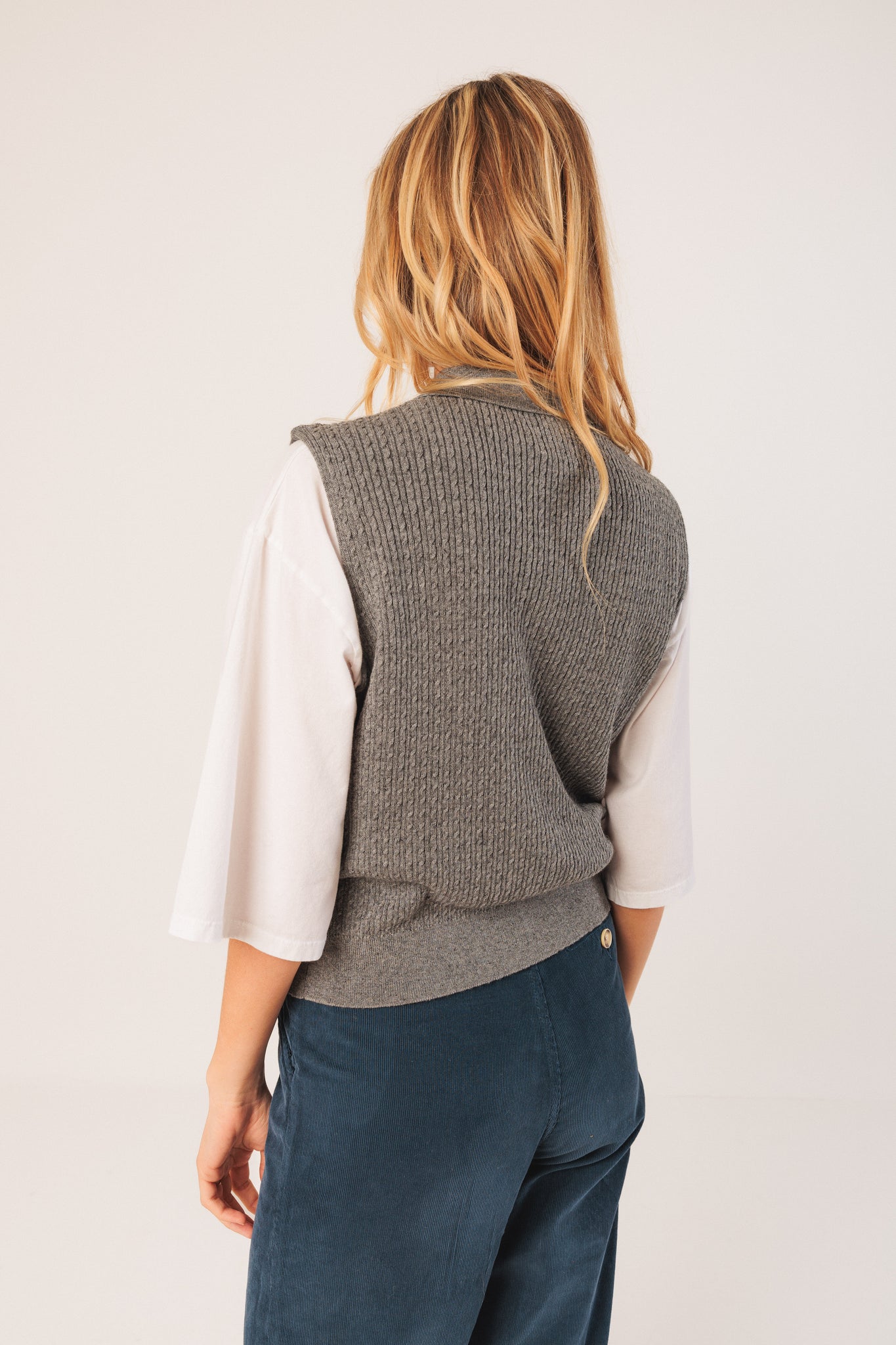 Cable-Knit Vest Top