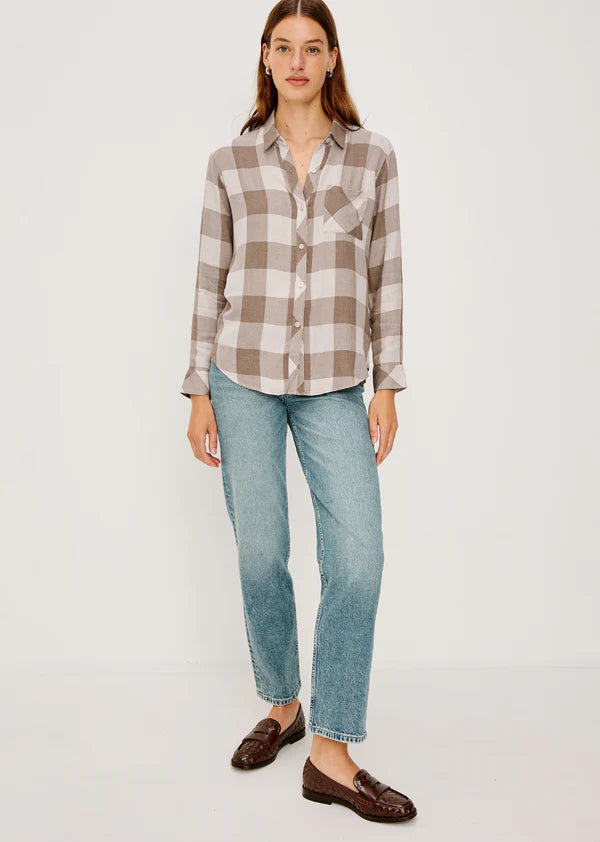 Hunter Dove Brown Plaid Shirt
