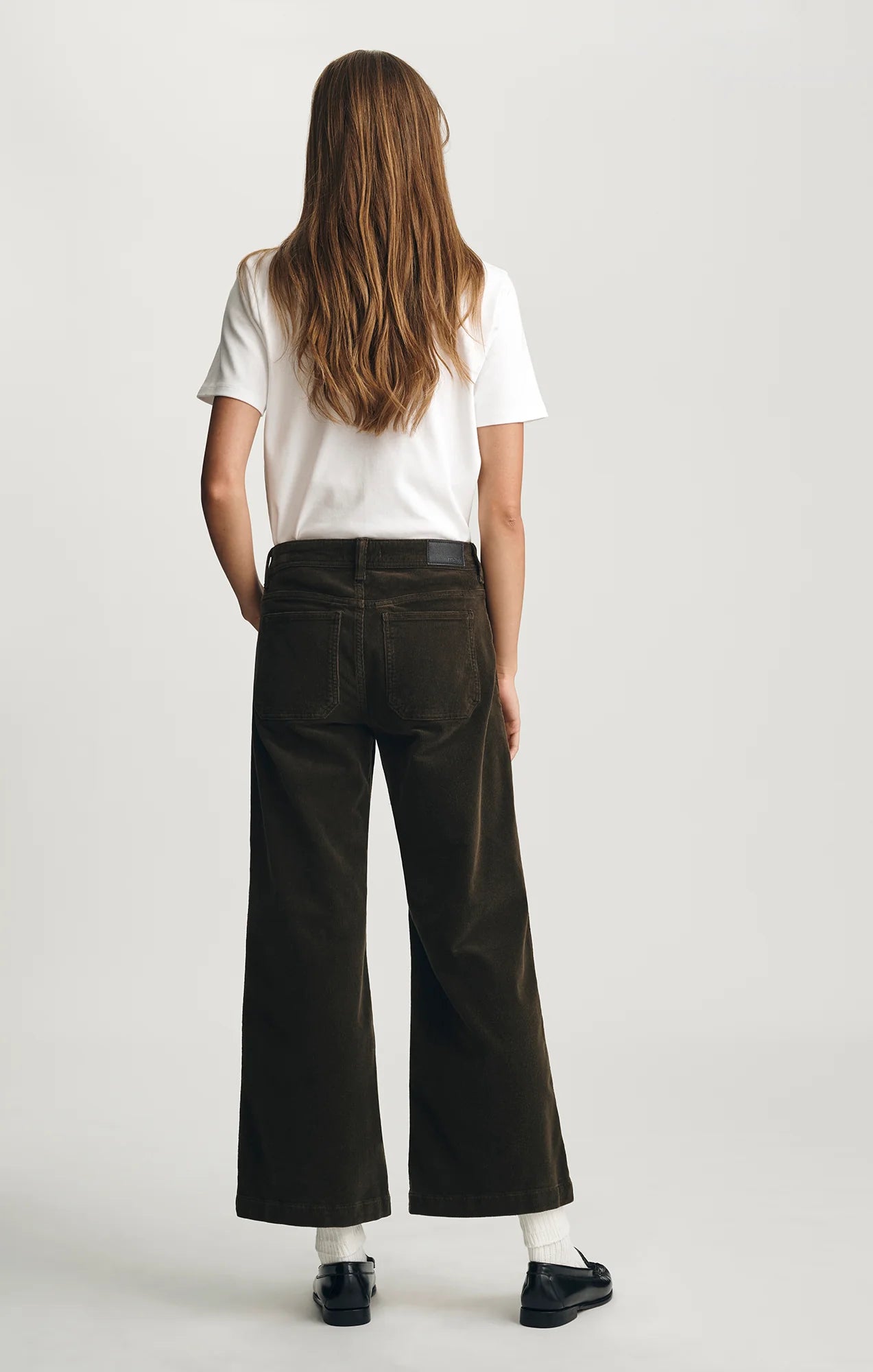 Paloma Wide Leg in Green Cord