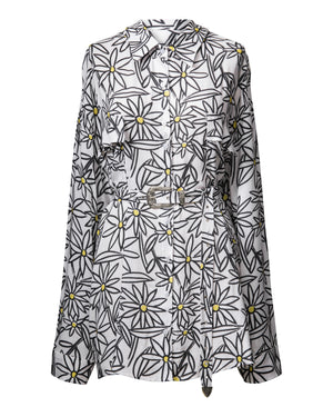 Belted Daisy Boyfriend Blouse