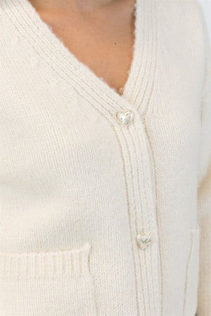 Stella Heart Button Cardigan