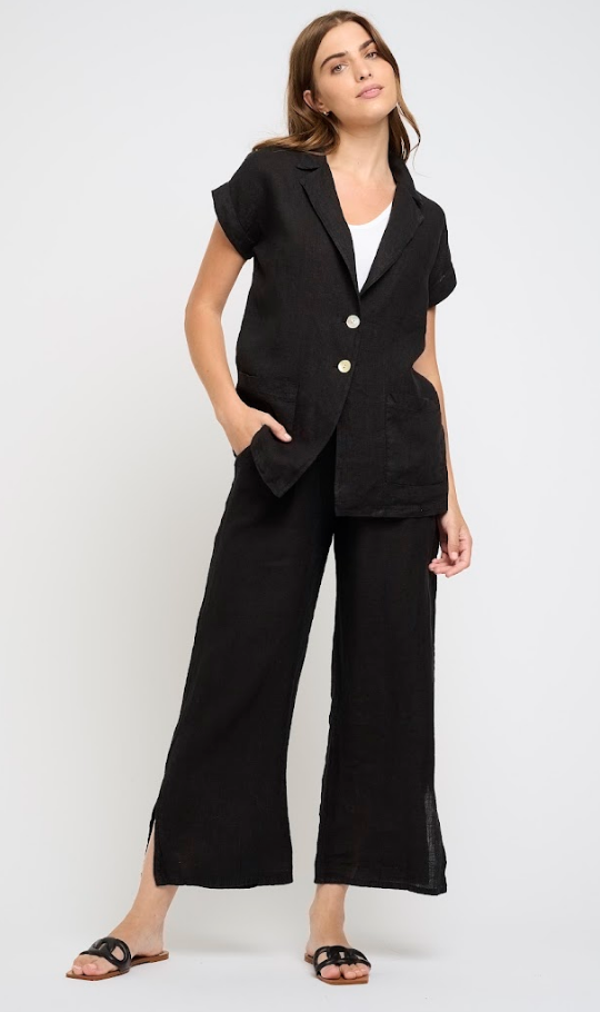 Split Leg Linen Pant