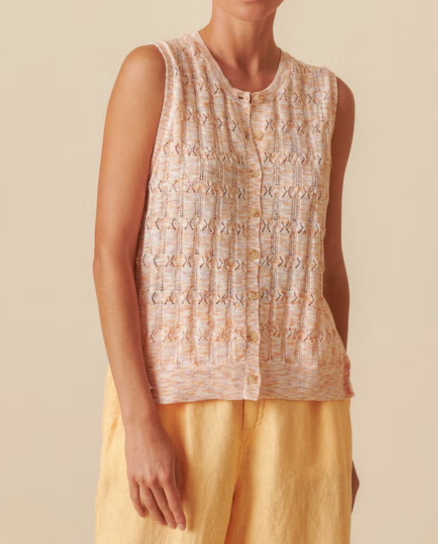 Pointelle Knit Vest