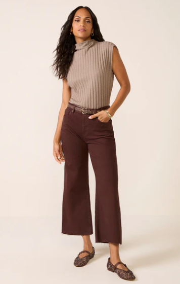 Saige Wide Leg in Coffee Bean