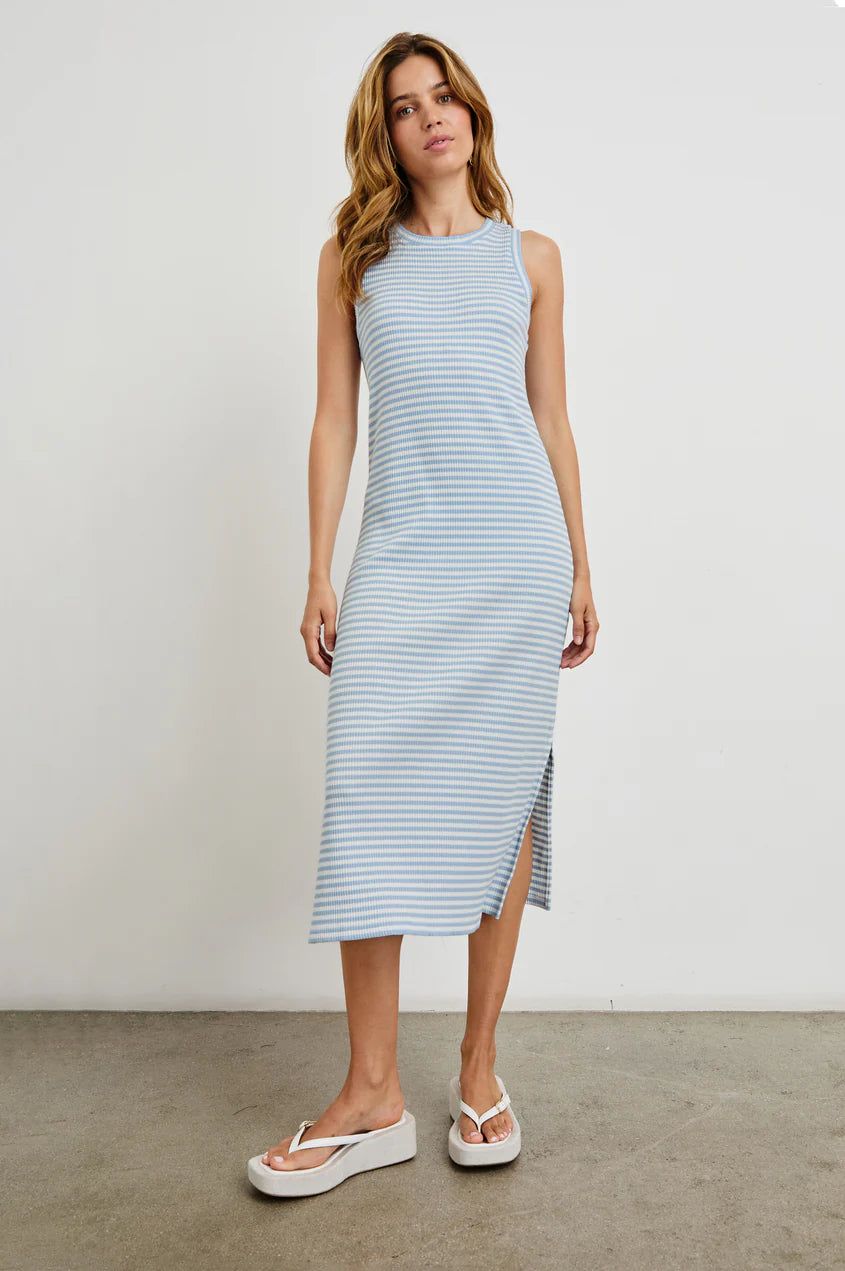 Chambray Blue Stripe Tank Dress