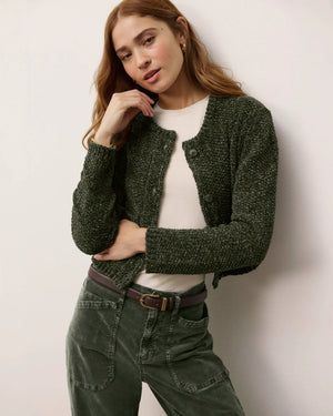 Andrea Crop Chenile Cardigan