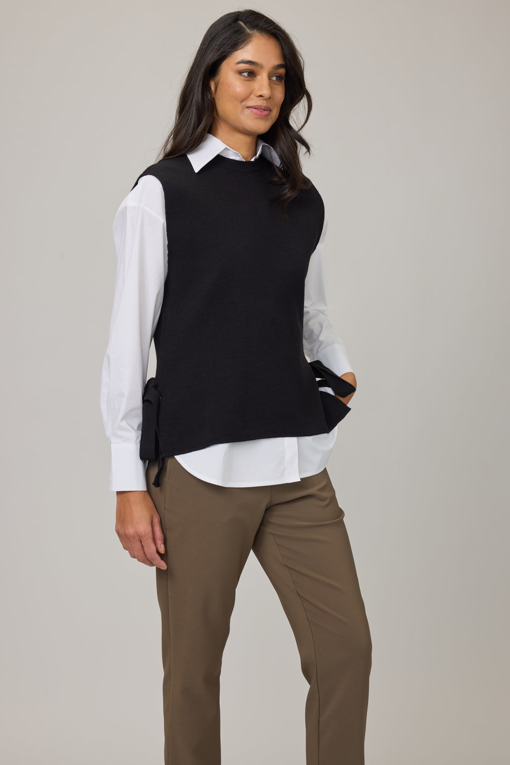 Knit Sweater Vest w/ Side Ties