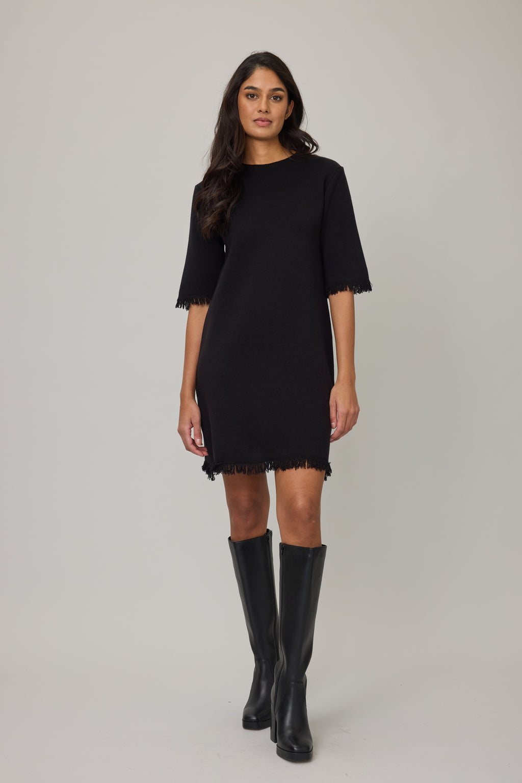Fringe Knit Dress
