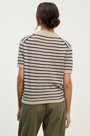 Yael Cashmere Stripe Polo
