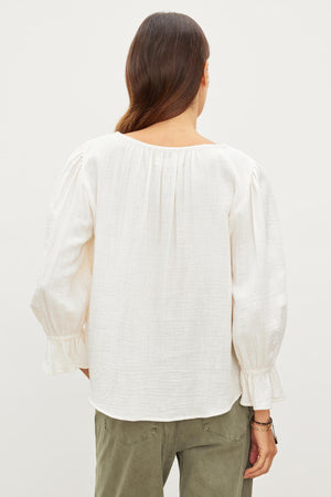 Milly Cotton Gauze 3/4 Sleeve Top