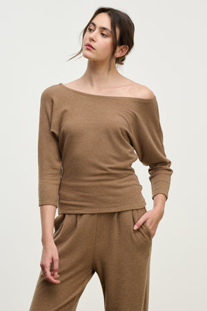 Selena Boat Neck Knit Top