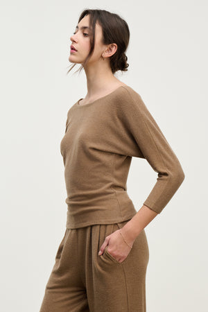 Selena Boat Neck Knit Top