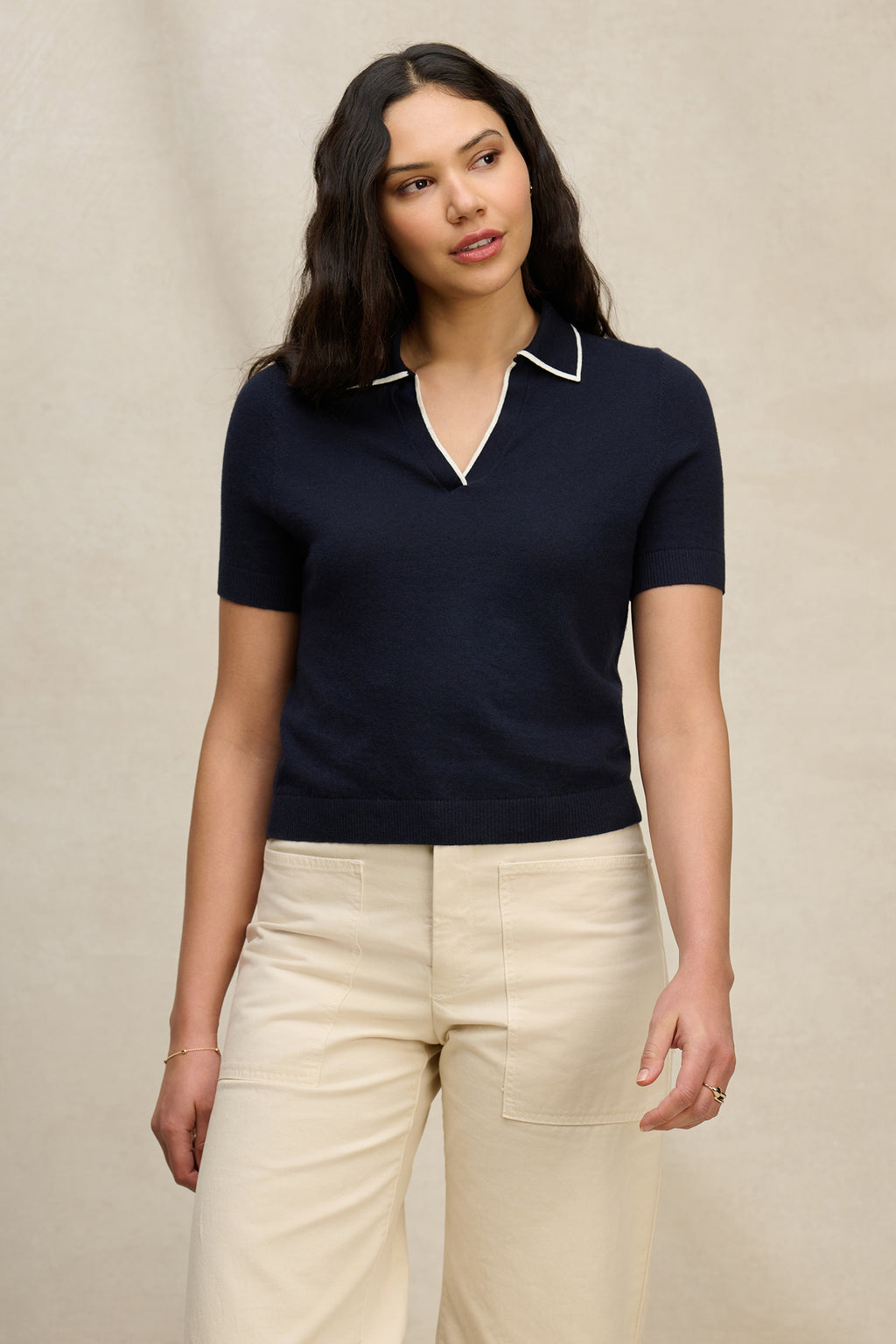 Abela Cotton Cashmere Short Sleeve Polo