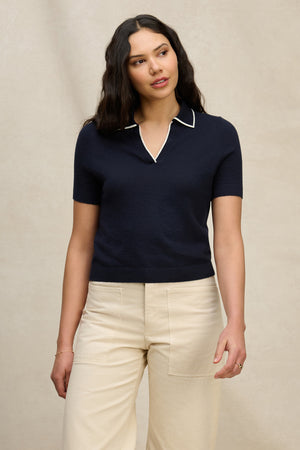 Abela Cotton Cashmere Short Sleeve Polo