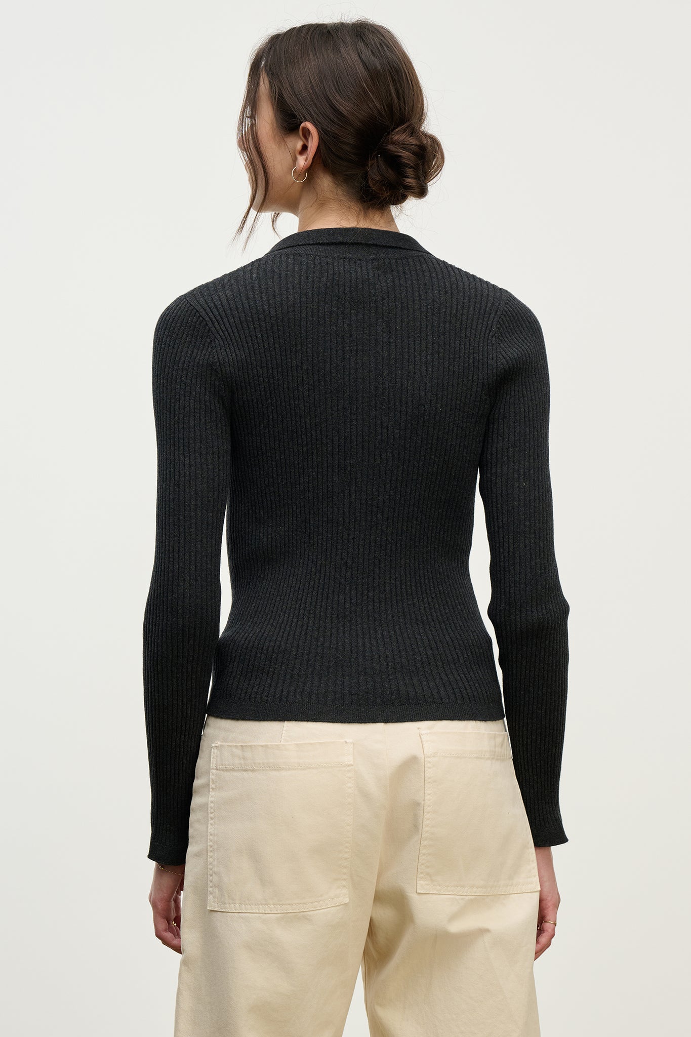 Nikki Cotton Cashmere Button Up Sweater