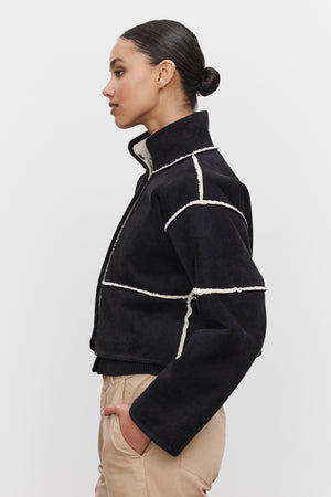 Kelly Reversible Sherpa Cropped Jacket