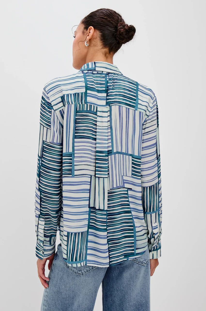 Josephine Marine Mixed Stripe Shirt