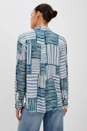 Josephine Marine Mixed Stripe Shirt
