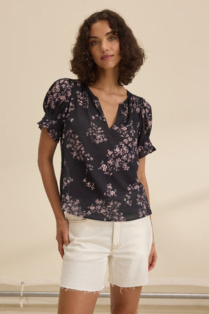 Leslie Printed Cotton Viscose Top