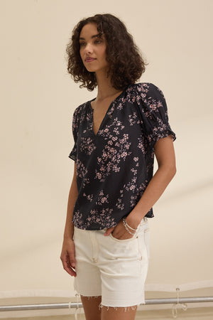 Leslie Printed Cotton Viscose Top