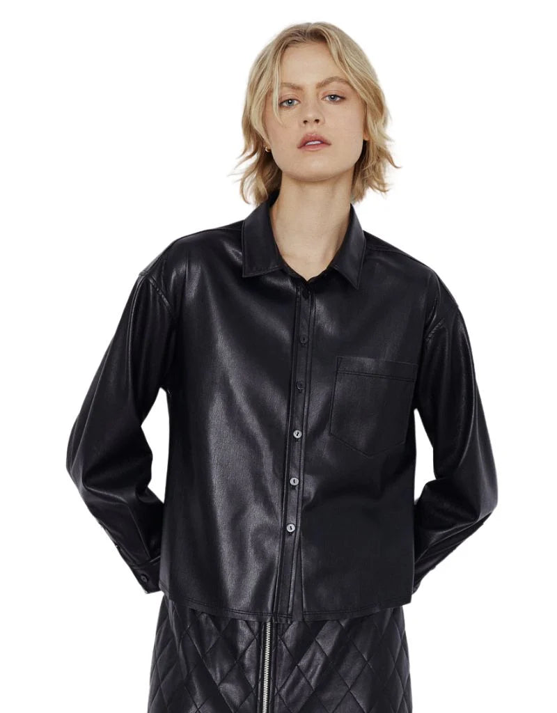 Driane Faux Leather Shirt