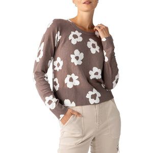 All Day Long Sweater Cocoa Flower