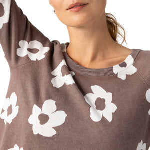 All Day Long Sweater Cocoa Flower