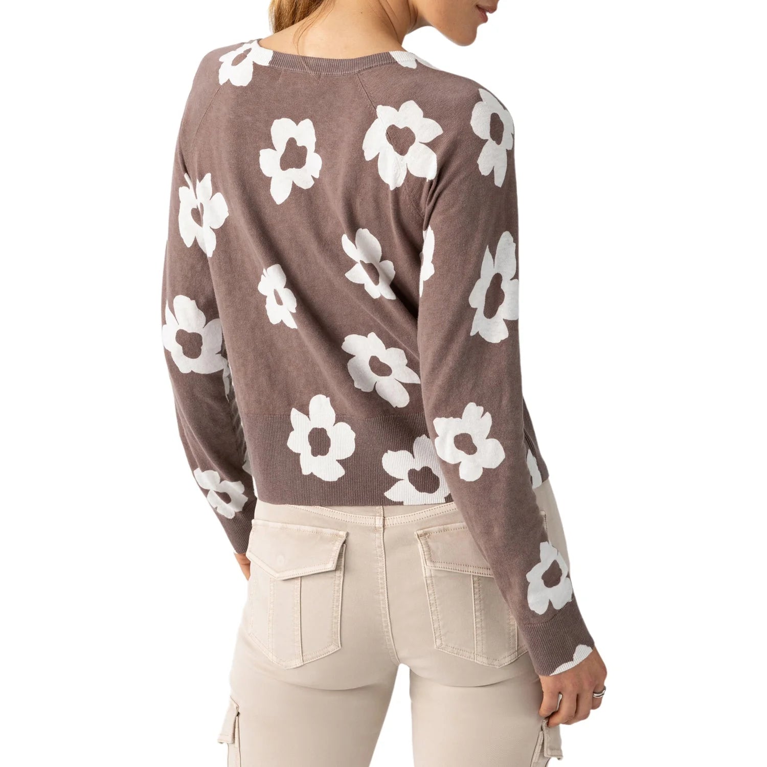 All Day Long Sweater Cocoa Flower