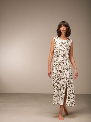 Floral Sleeveless Maxi Dress