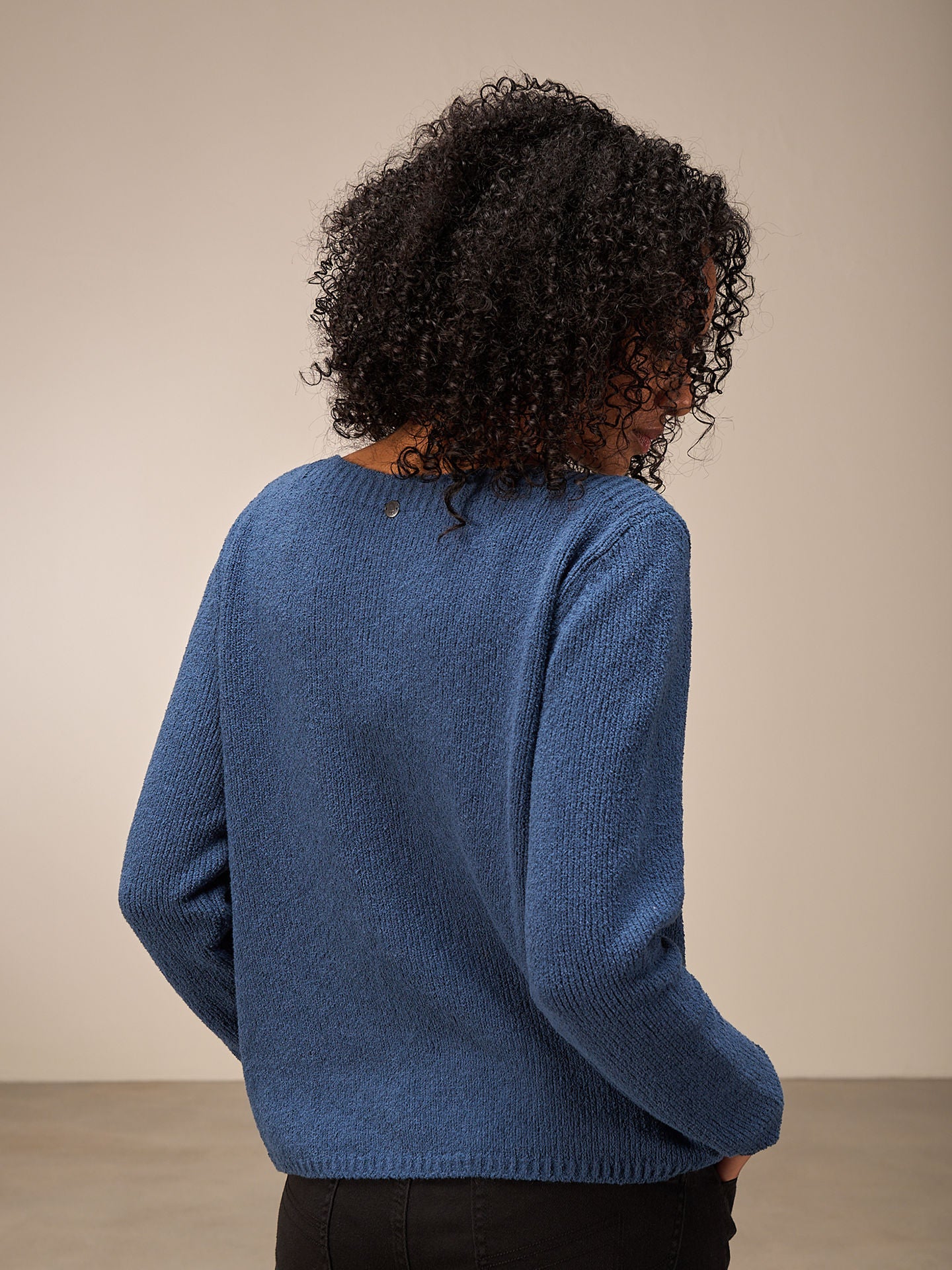 Teal Boucle Pullover Sweater