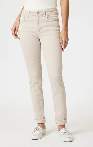 Kathleen Slim Boyfriend Jean in Beige Flex