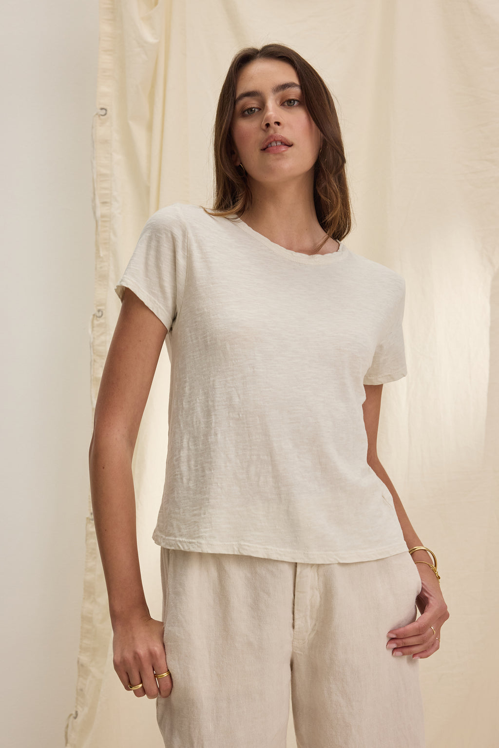 Marie Round Neck Short Sleeve