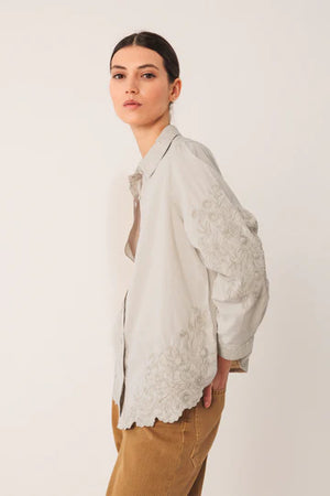 Embroidered Voile Shirt