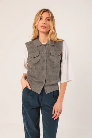 Cable-Knit Vest Top