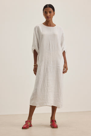 Carmen Woven Linen Dress