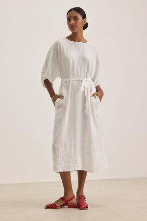 Carmen Woven Linen Dress