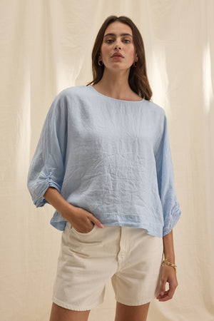 Cass Woven Linen Top